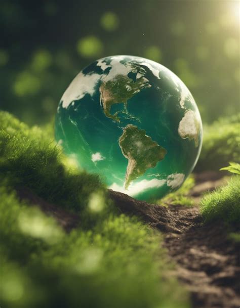 Premium Photo Earth Day Concept Illustration Of The Green Planet