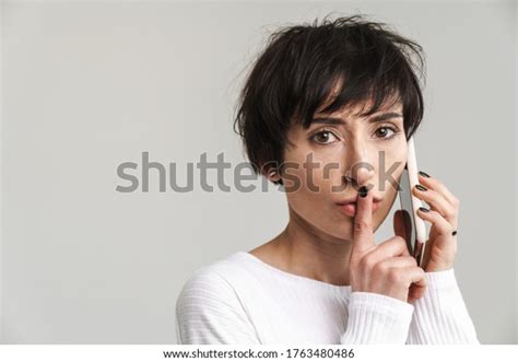 Portrait Attractive Short Brunette Haired Woman Stock Photo Shutterstock