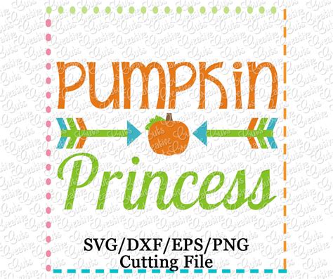 Pumpkin Princess Cutting File SVG DXF EPS Creative Appliques