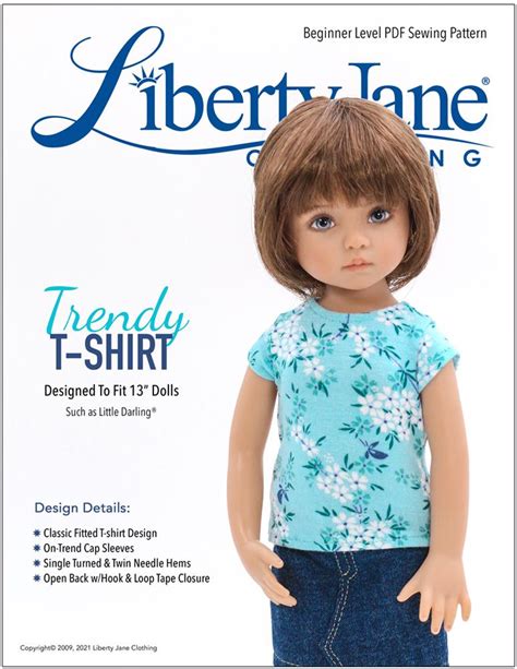 Free T Shirt Pattern For Little Darling Dolls