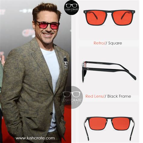 Tony Stark Robert D Jr Square Polarized Sunglasses Lush Crate Eyewear