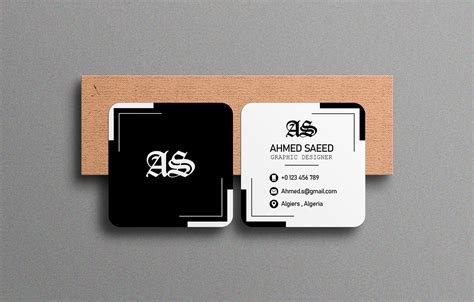 Square Business Card Design on Behance