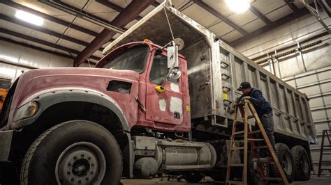 How To Spray Paint Aluminum Mack Dump Truck Bed Paint Booth