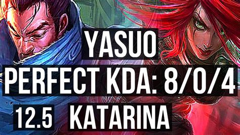 YASUO Vs KATARINA MID 8 0 4 Legendary 1 0M Mastery 300 Games