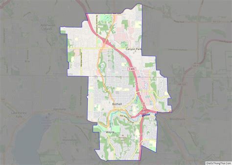 Map of Bothell city