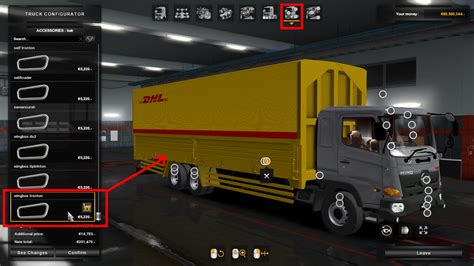 Skin DHL Hino Truck 500 V2 RTGD By Kupril ETS2 Mod Indonesia