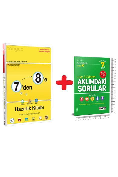 Tonguç Yayınları 7 Sınıf 7 den 8 e Hazırlık Kitabı Türkçe Matematik