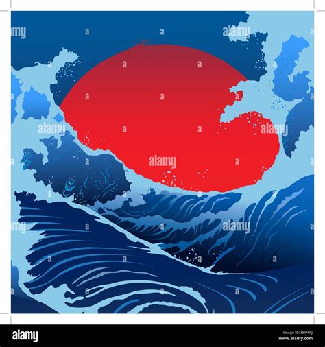 Tsunami In Japan Stock Vector Images Alamy