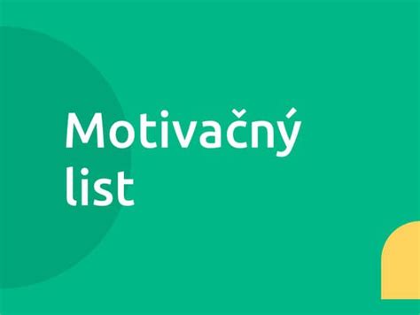 Ako napísať motivačný list do zamestnania Karierainfo sk