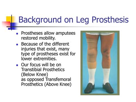 PPT Improved Lower Limb Prosthesis PowerPoint Presentation Free