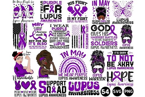 Lupus Awareness Svg Png Bundle Lupus Support Warrior Svg Png