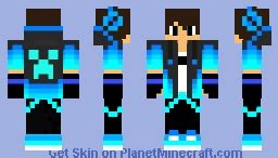 Blue Creeper Boy Minecraft Skin