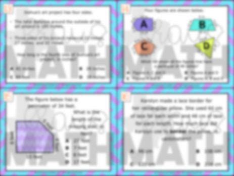 B Perimeter Of Polygons Staar Test Prep Task Cards Kraus Math