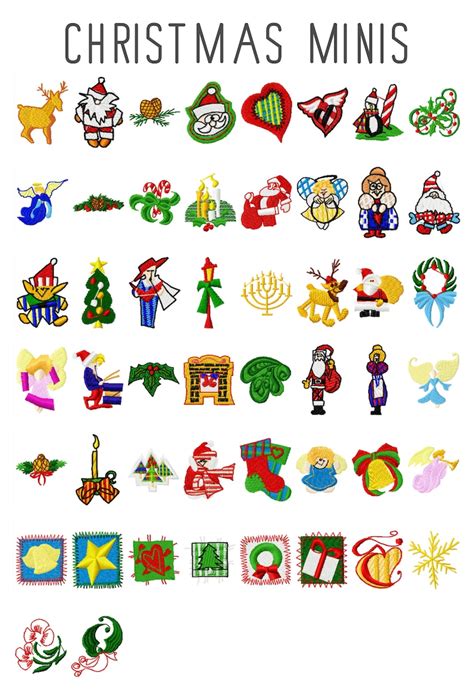 Mini Christmas Machine Embroidery Designs Holiday Etsy