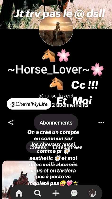 Cc Et Moi On A Créé Un Compte En Commun Sur Les Chevaux Aussi Comme