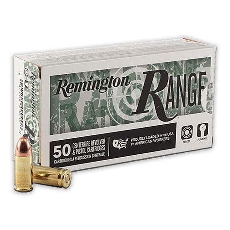 Remington Range 9mm 115 Gr Fmj Ammunition 50 Rounds Mahoneys Outfitters