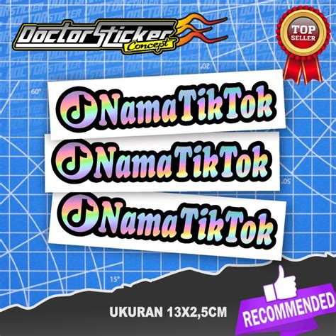 Jual Stiker Sticker Custom Nama Tiktok Termurah Stiker Tiktok Custom