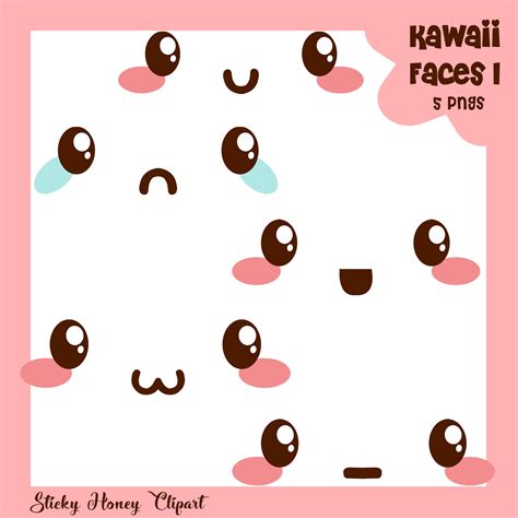 Kawaii Faces Clipart Faces Clipart Cute Faces Clipart Faces Clip Art