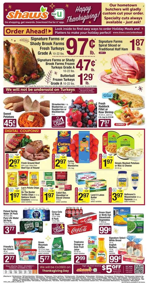 Shaws Ma Me Nh Ri Vt Weekly Ad Flyer Specials November To