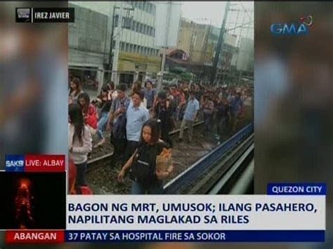 Saksi Bagon Ng Mrt Umusok Ilang Pasahero Napilitang Maglakad Sa