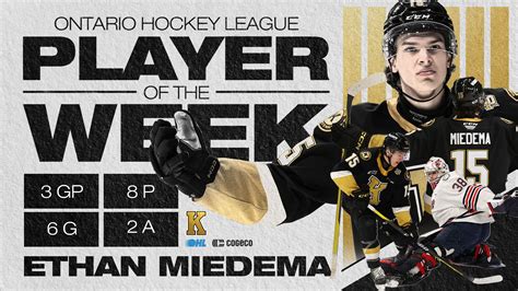 Frontenacs Ethan Miedema Named Cogeco OHL Player Of The Week