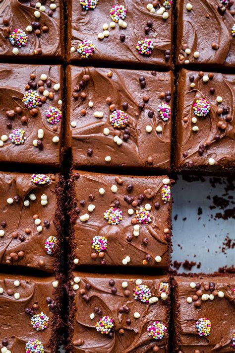 Easy Chocolate Cake Traybake Supergolden Bakes