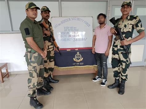 BSF Foils Gold Smuggling Bid Arrests Bangladeshi Smuggler With Gold