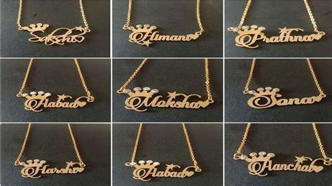 Name Locket Design In Gold How To Make Name Pendant Hsc Home Style