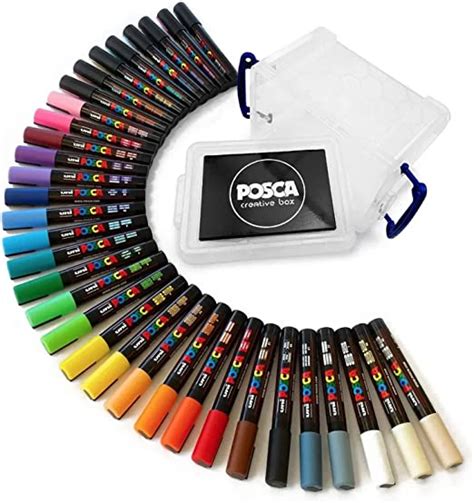 Posca Colouring Pc M Gamma Completa Di Pennarelli Tubo Di