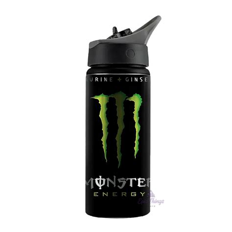 Garrafa Squeeze Wave Aluminio Monster Energy Drink Preto Shopee Brasil