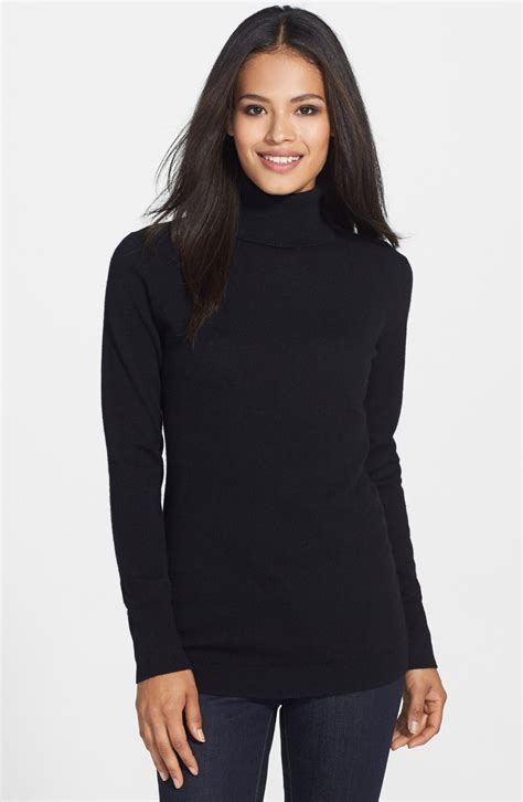 Nordstrom Collection Long Cashmere Turtleneck Sweater Nordstrom