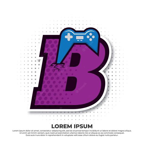 Premium Vector | Letter b with game icon gaming console esport logo ...