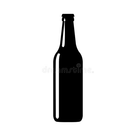 Silueta Del Negro De La Botella De Cerveza Del Vector Ilustraci N Del