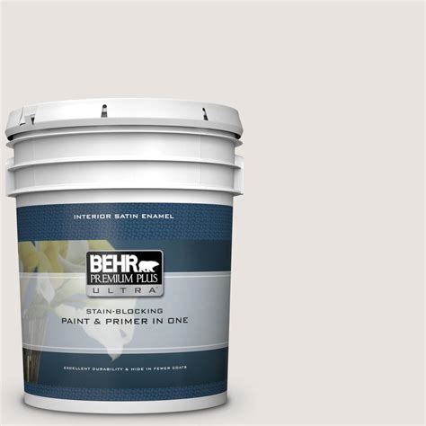 BEHR Premium Plus Ultra 5 Gal BWC 13 Smoky White Satin Enamel