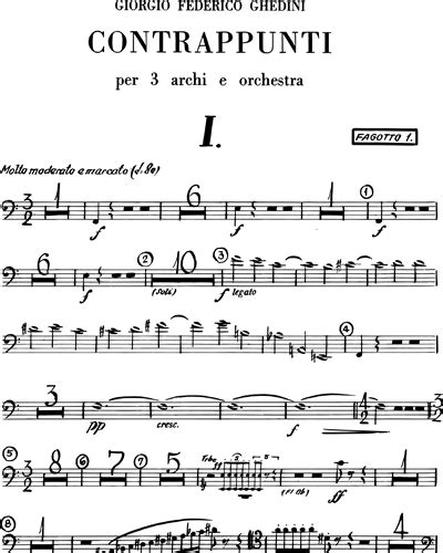 Contrappunti Bassoon 1 Sheet Music By Giorgio Federico Ghedini Nkoda