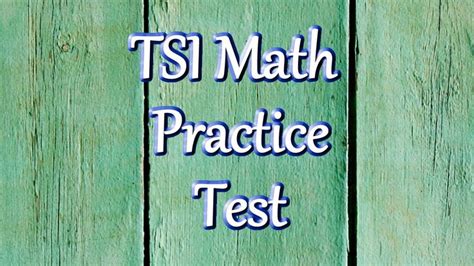 Tsi Math Review Practice Test Texas Success Initiative Math