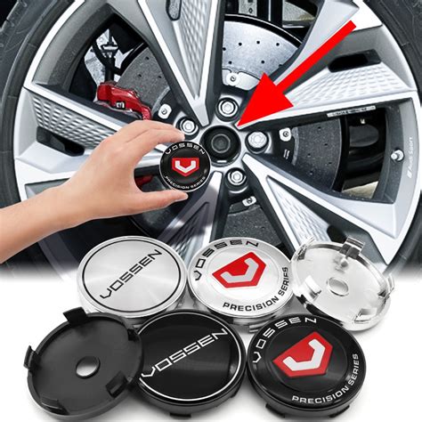 4pcs 60mm Tire Hub Center Cover Car Logo Vossen Logo Sticker Decal