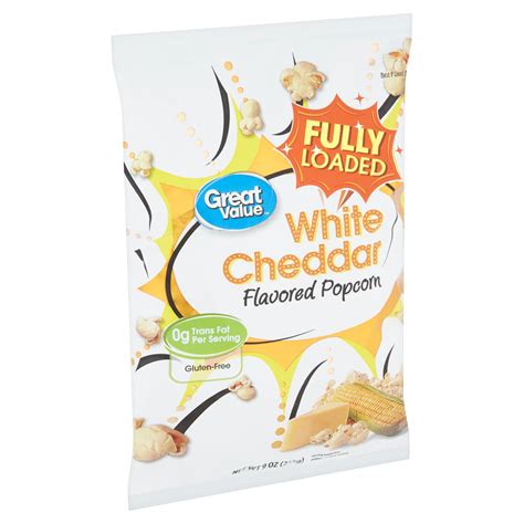 Great Value White Cheddar Flavored Popcorn 9 Oz