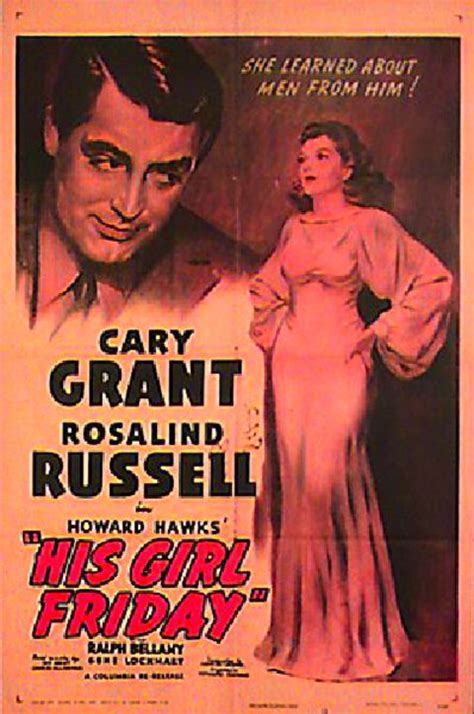 His Girl Friday R1949 U.S. One Sheet Poster - Posteritati Movie Poster ...