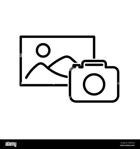 Picture Icon Flat Pictogram For Web Line Stroke Simple Photo Symbol