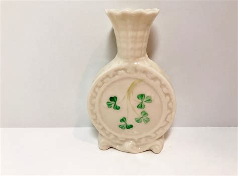 Belleek Shamrock Vase Belleek Vase Irish Vase Belleek China Irish