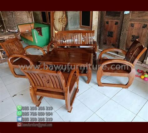 Set Kursi Tamu Kartini Dari Kayu Jati Jepara Bawu Furniture