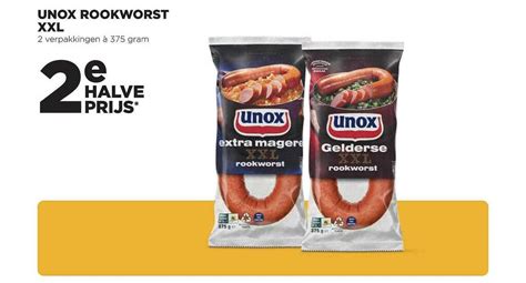 Unox Rookworst Xxl Aanbieding Bij Jumbo