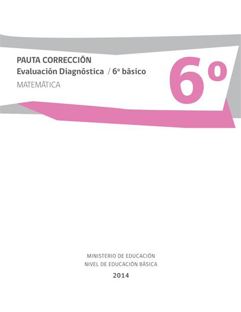 PDF PAUTA CORRECCIÓN Evaluación Diagnóstica 6 básicodaemconcepcion