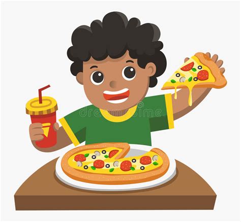 Eating Clipart Person Pizza Graphics Illustrations People Eating