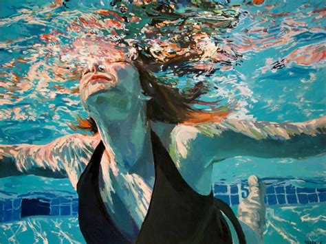 Underwater Swimmer Oil Paintings - Modern - Artwork - new york - by ...