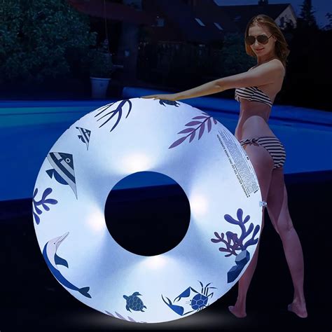 Amazon Deeprbetter Inflatable Pool Floats With Colorful Lights