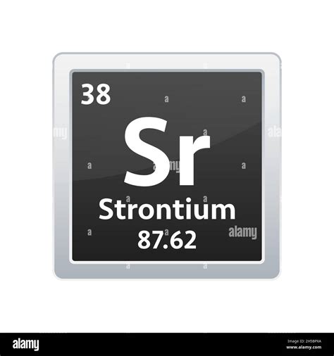 Strontium Symbol Chemical Element Of The Periodic Table Vector Stock Illustration Stock Vector