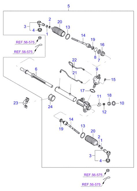 Power Steering Gear Box Kia Spectra Sedan New Body Style