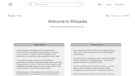 wikipedia website design project figma